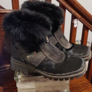 Vintage Pajar Italian Fur Winter Ankle Boots